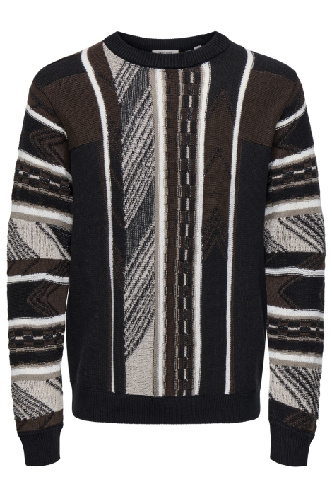 Only & Sons zwarte heren trui | Vooraanzicht