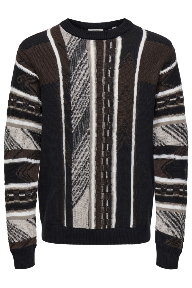 Only & Sons zwarte heren trui | Vooraanzicht