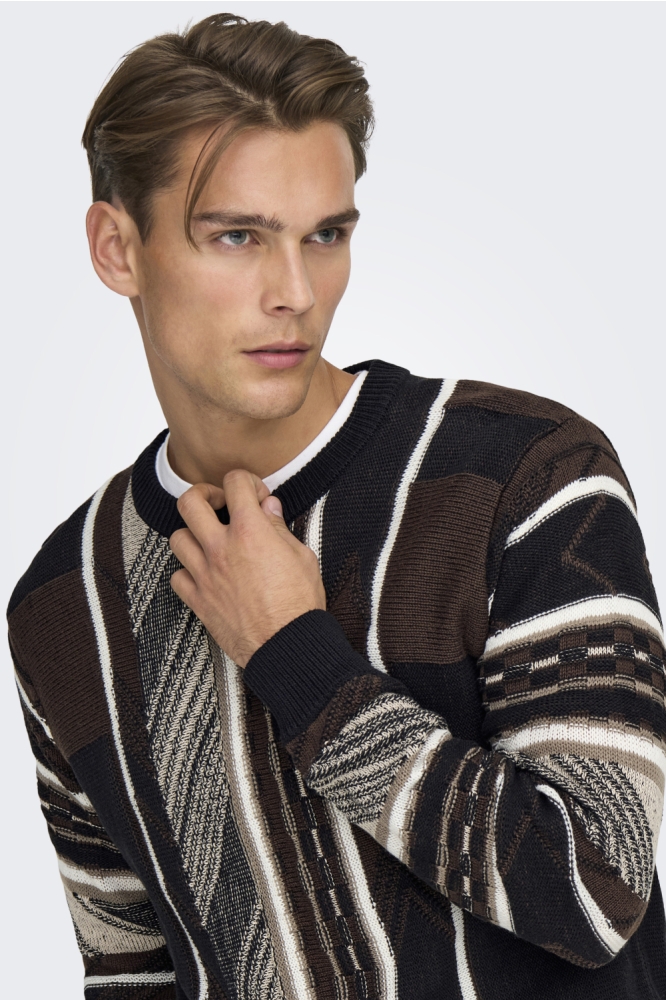 Only & Sons zwarte heren trui | Kleurstaal