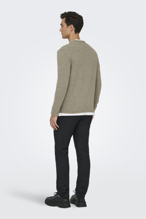 Only & Sons taupe heren trui | Model