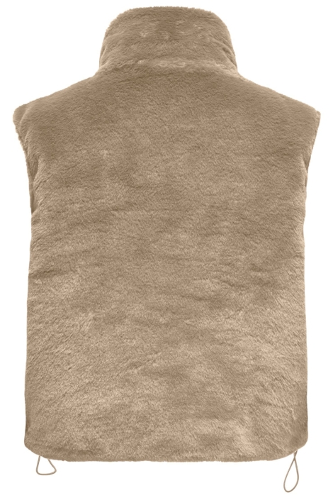 Only taupe dames gilet | Achteraanzicht