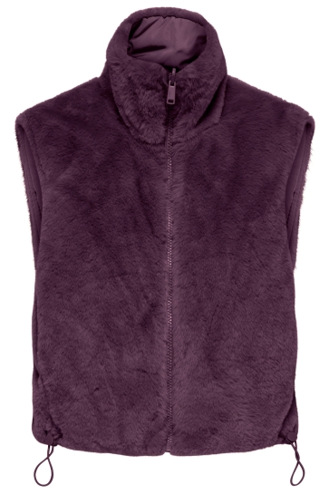 Only Jas ONLDANA FAUX FUR REV.WAISTCOAT OTW 15348986 MAUVE WINE