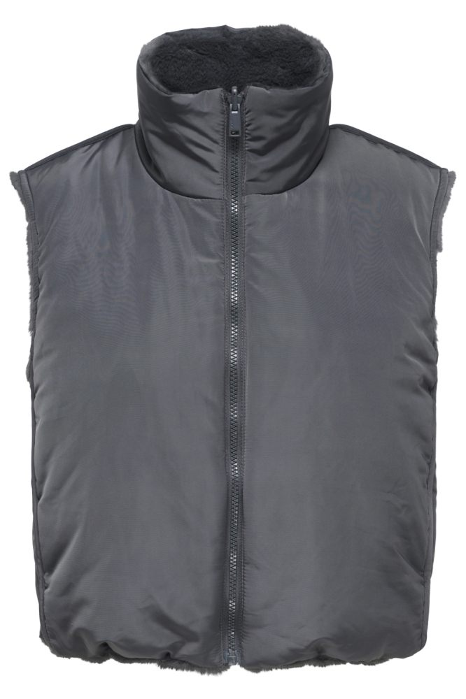 Only grijze dames gilet | Vooraanzicht