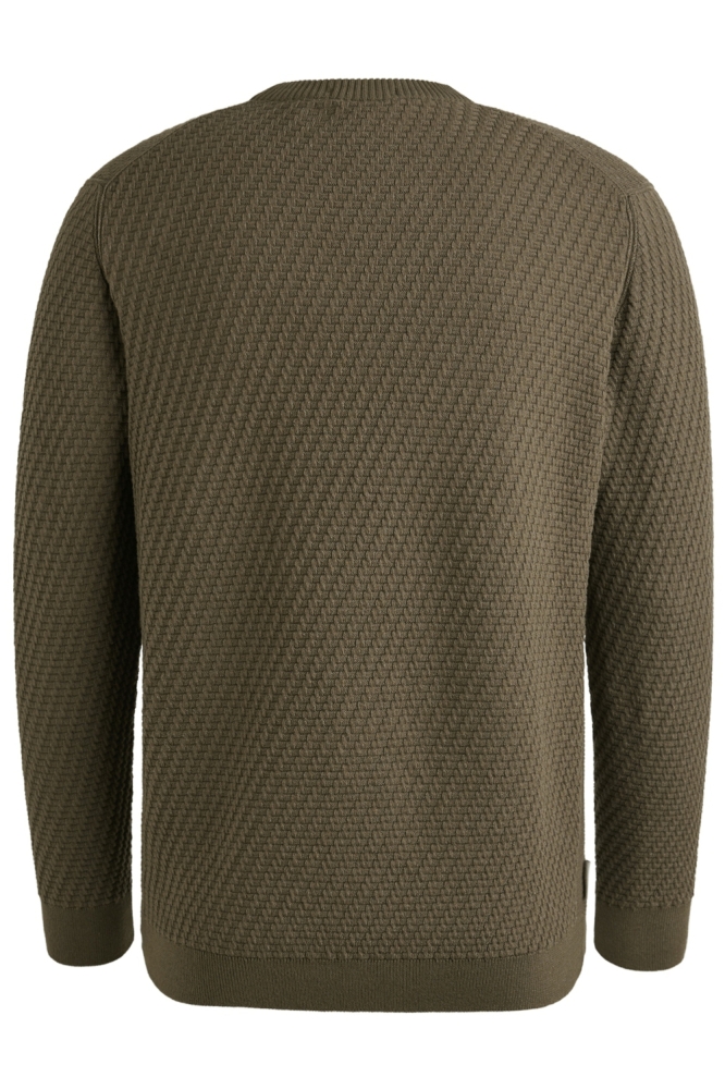 Cast Iron bruine heren trui | Achteraanzicht