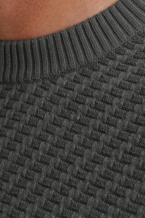 Cast Iron blauwe heren trui | Close up