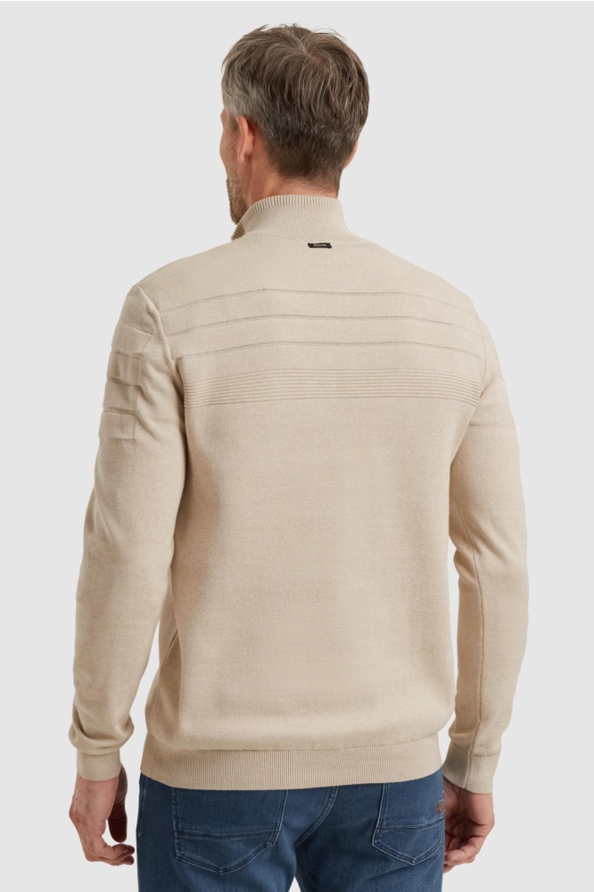 Vanguard beige heren trui | Model achteraanzicht