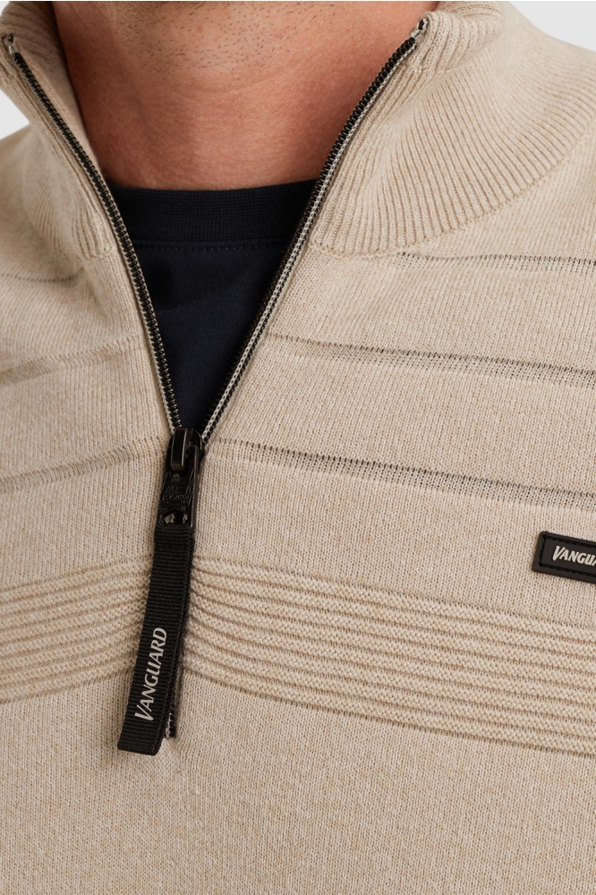 Vanguard beige heren trui | Close up