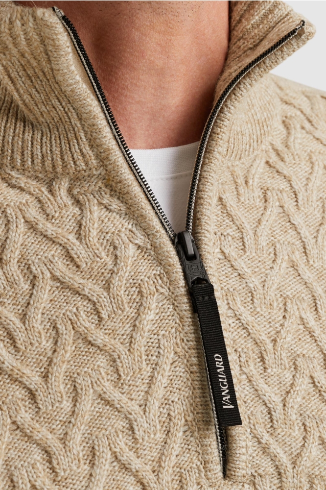Vanguard beige heren trui | Close up