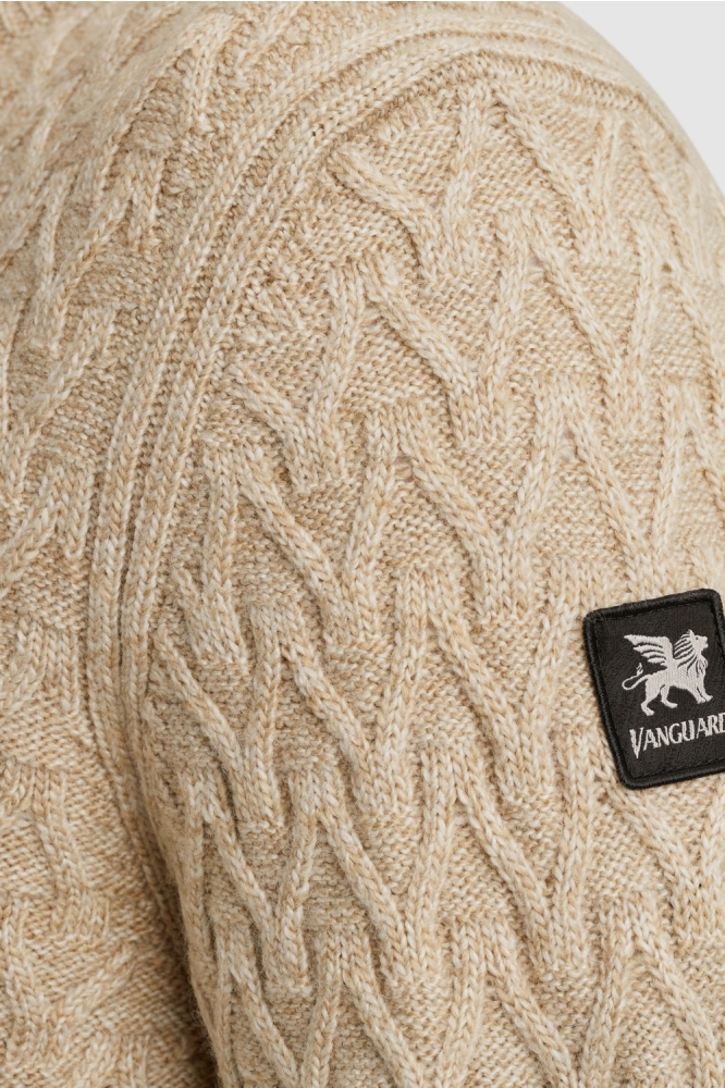 Vanguard beige heren trui | Close up