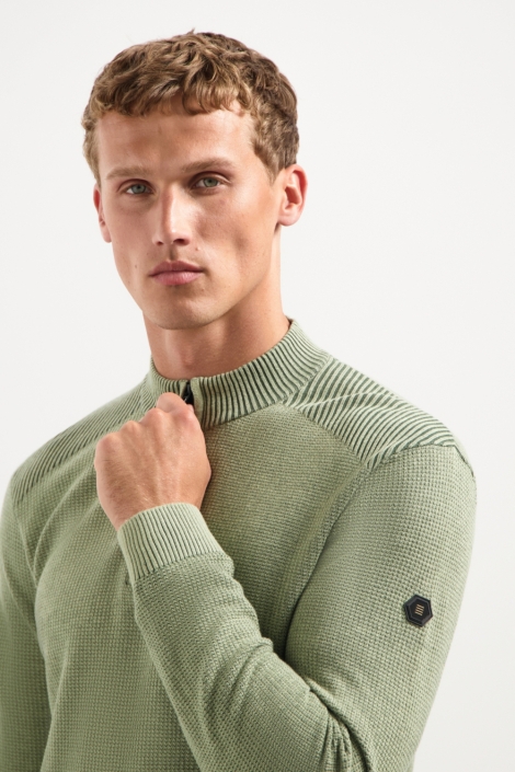 NO-EXCESS groene heren trui | Close up