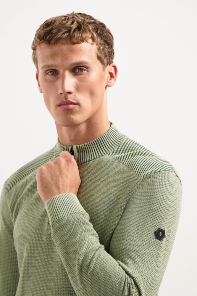 NO-EXCESS groene heren trui | Close up