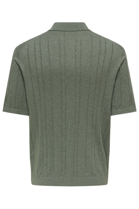 Only & Sons groene heren polo | Achteraanzicht