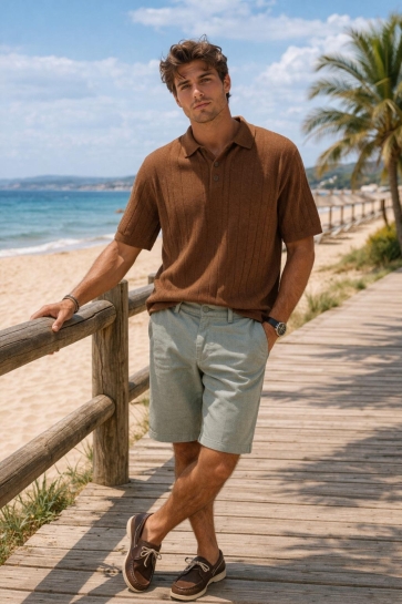 Only & Sons Polo ONSSOFUS REG SS POLO KNIT FRML 22037216 CHUTNEY