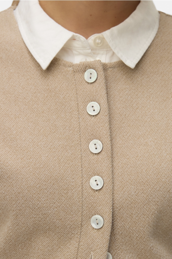 Vero Moda beige dames vest | Close up