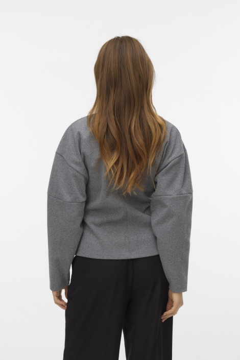 Vero Moda grijze dames vest | Model achteraanzicht