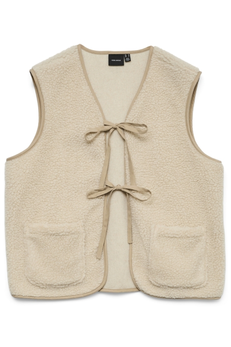 Vero Moda beige dames gilet | Vooraanzicht