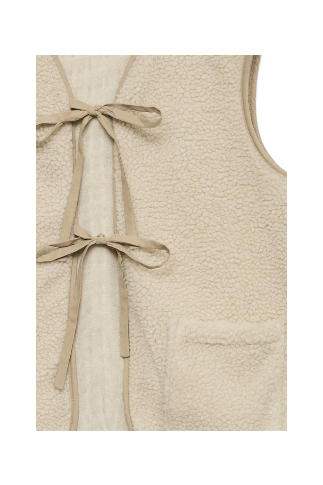 Vero Moda beige dames gilet | Close up