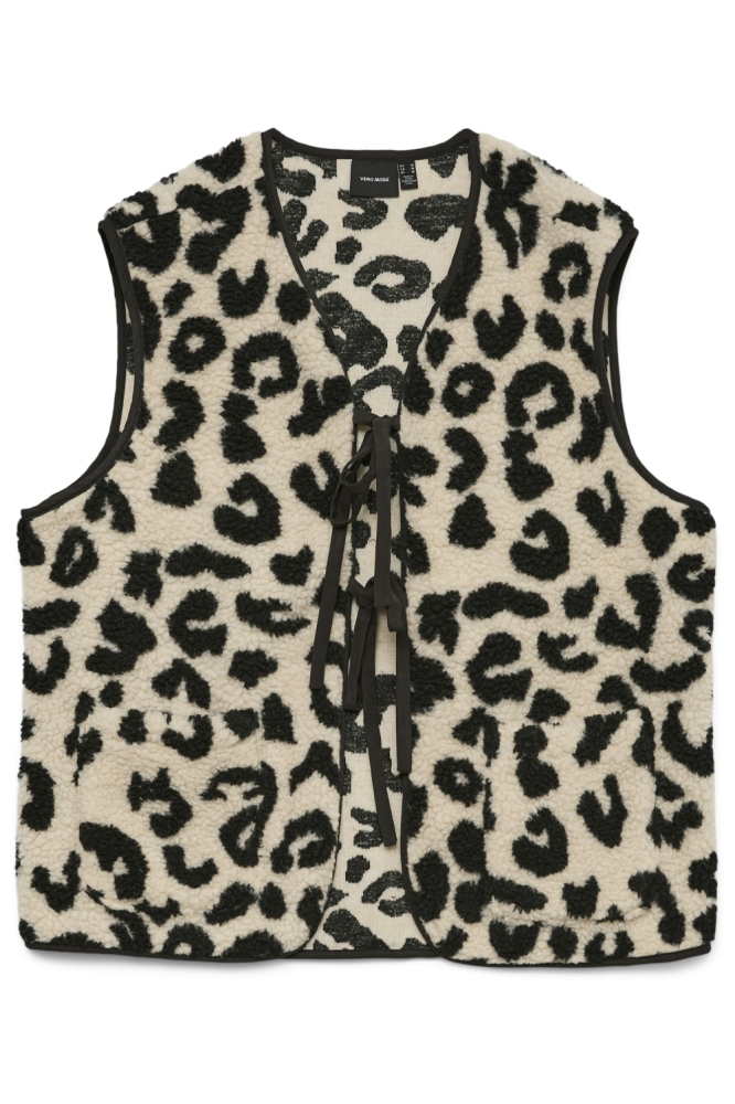 Vero Moda beige dames gilet | Vooraanzicht