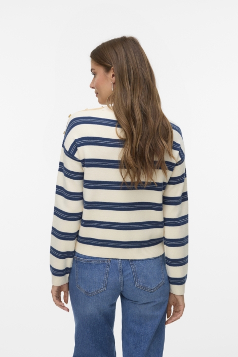 Vero Moda beige dames trui | Model achteraanzicht