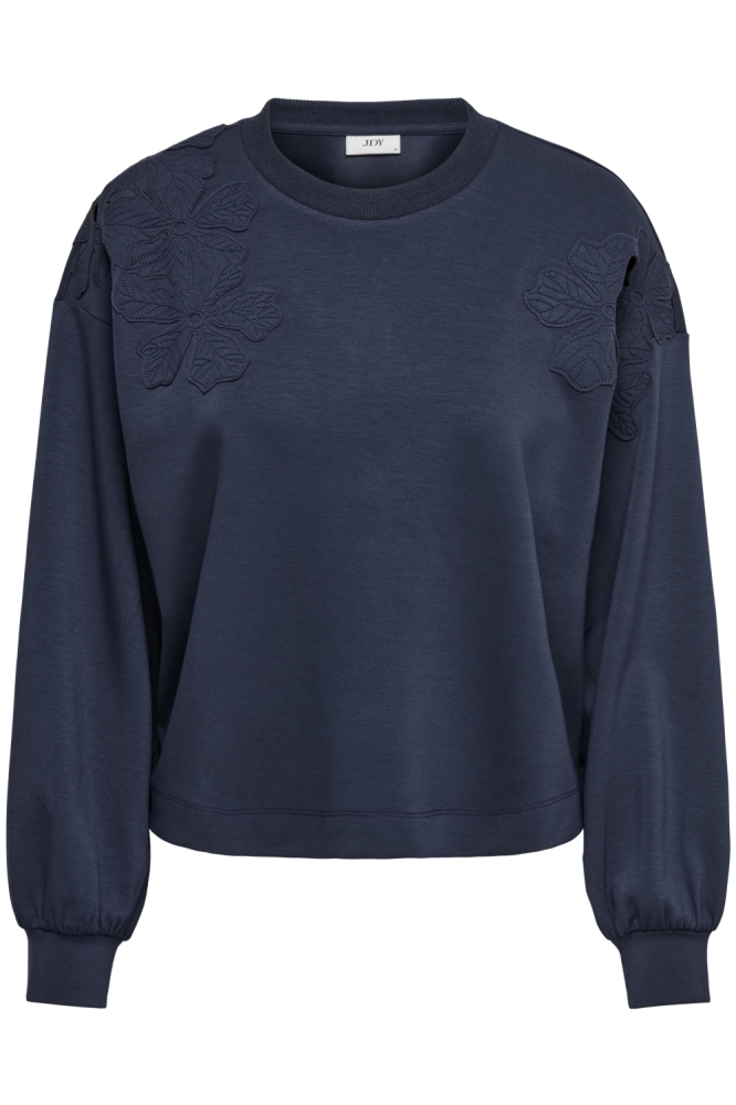 Jacqueline de Yong blauwe dames sweater | Vooraanzicht