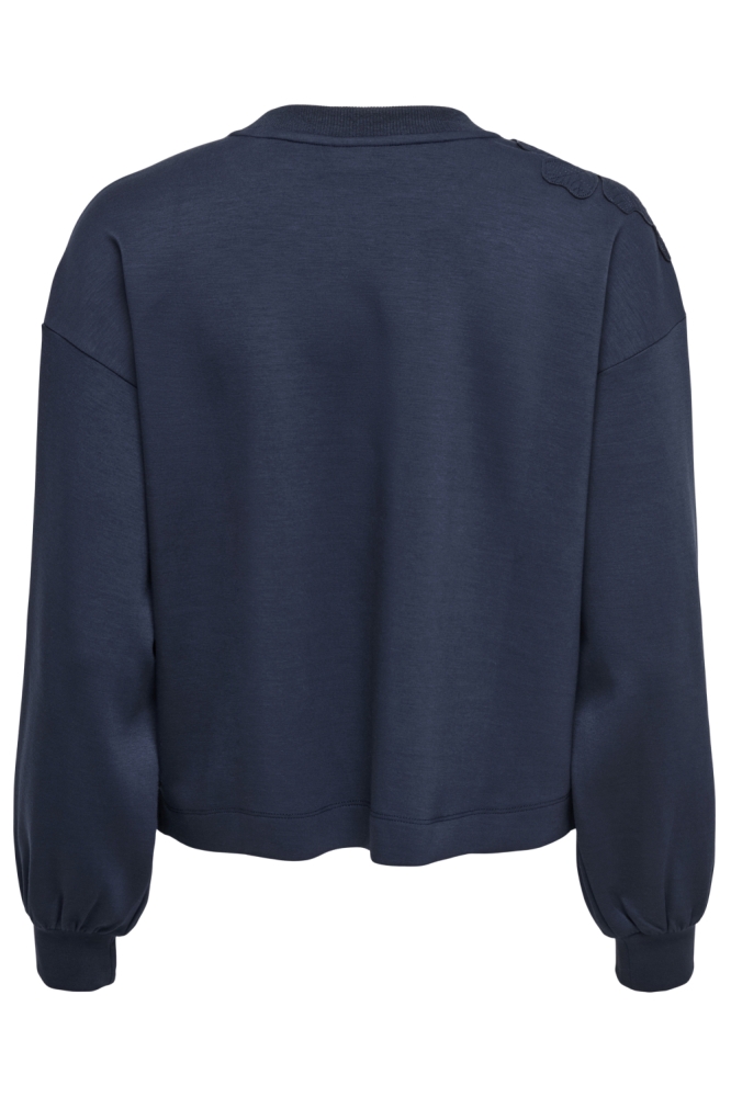 Jacqueline de Yong blauwe dames sweater | Achteraanzicht