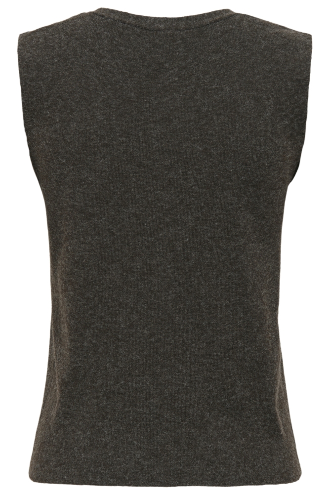 Only bruine dames gilet | Achteraanzicht