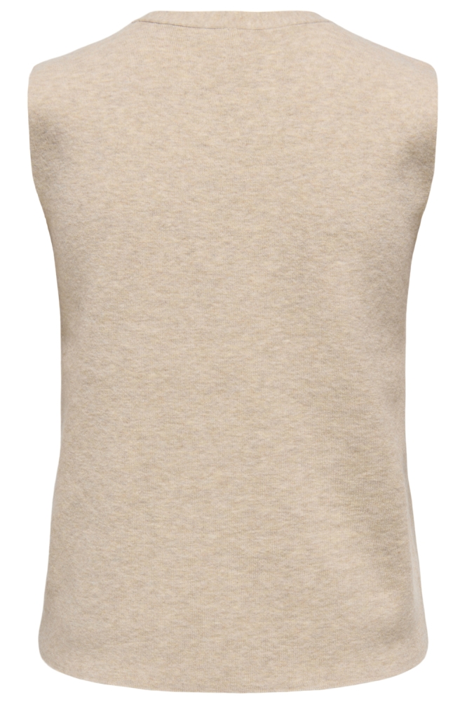 Only ecru dames gilet | Achteraanzicht