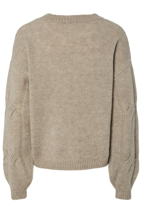 Pieces camel dames trui | Achteraanzicht