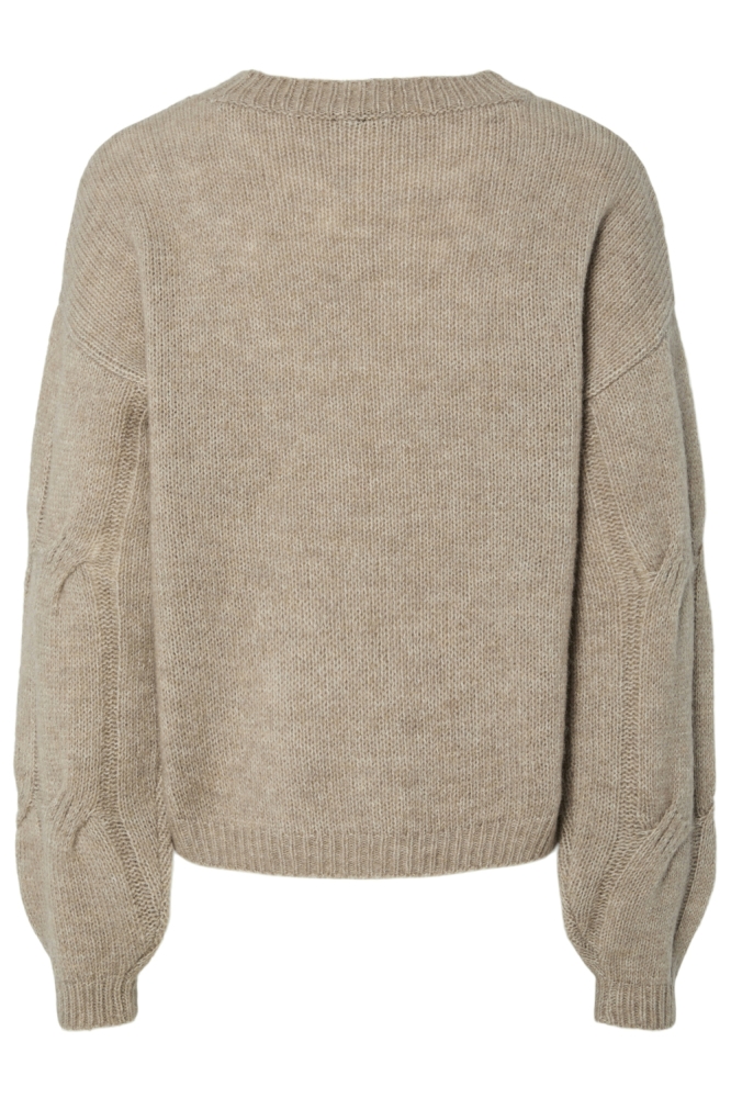 Pieces camel dames trui | Achteraanzicht