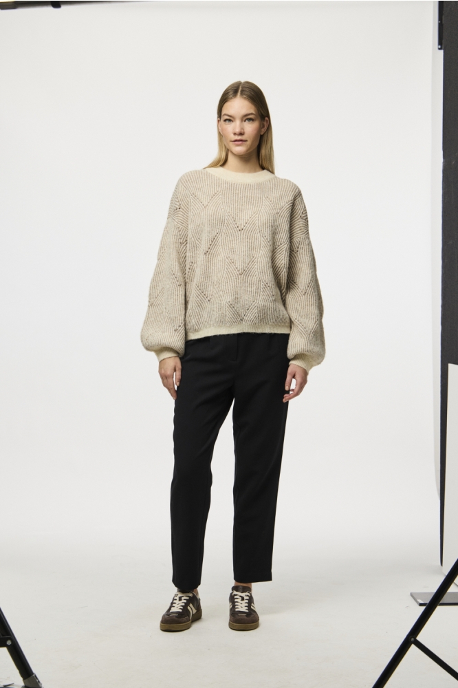 Pieces beige dames trui | Model