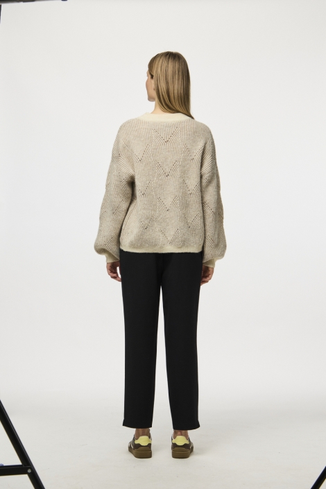 Pieces beige dames trui | Model