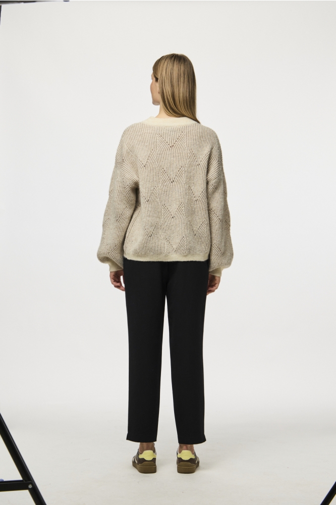 Pieces beige dames trui | Model