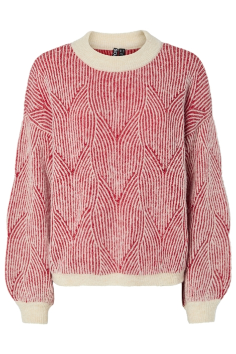 Pieces rode dames trui | Vooraanzicht