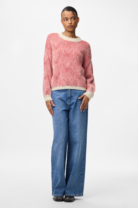 Pieces rode dames trui | Model