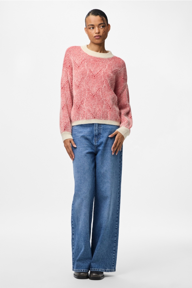 Pieces rode dames trui | Model