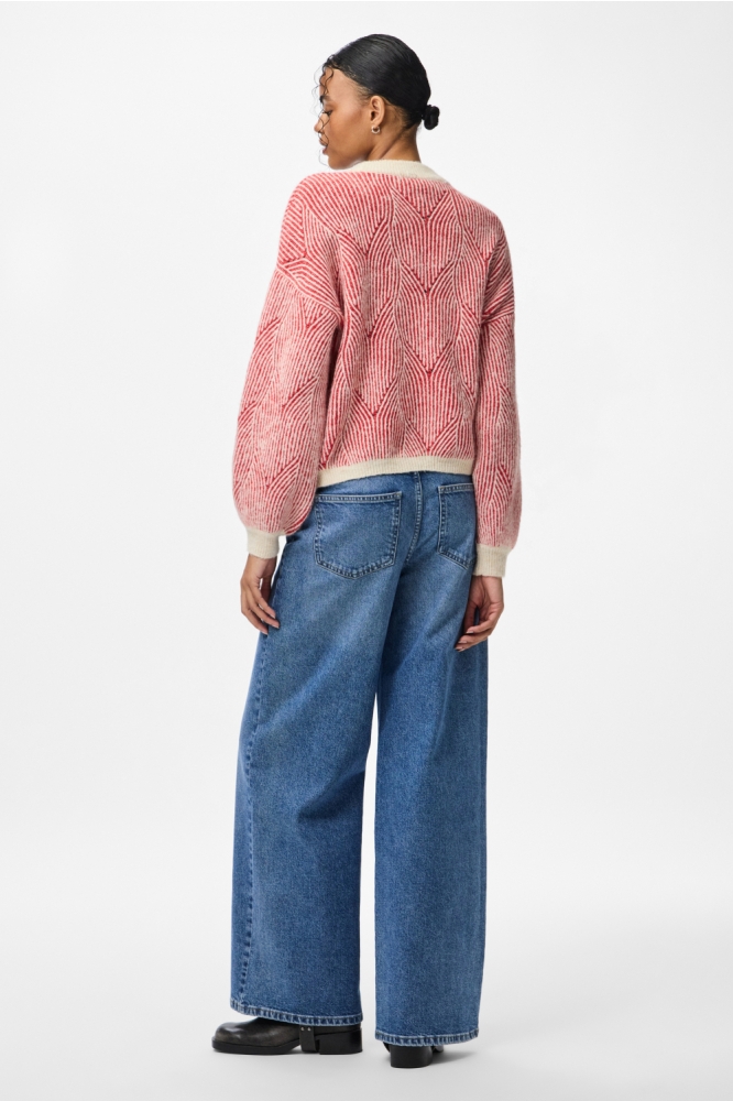 Pieces rode dames trui | Model