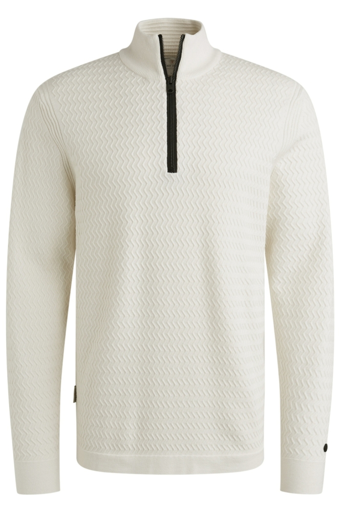 Cast Iron ecru heren trui | Vooraanzicht