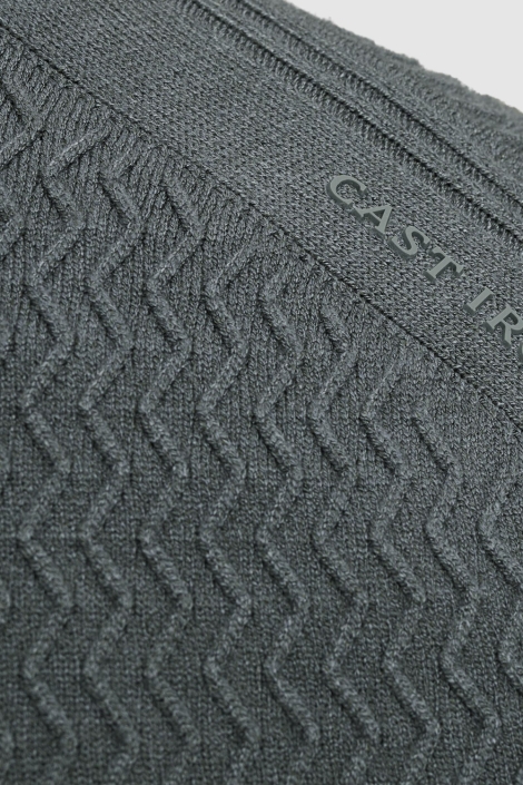 Cast Iron blauwe heren trui | Kleurstaal