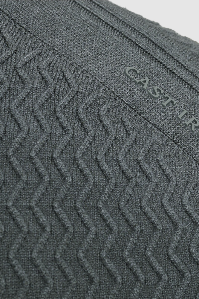 Cast Iron blauwe heren trui | Kleurstaal