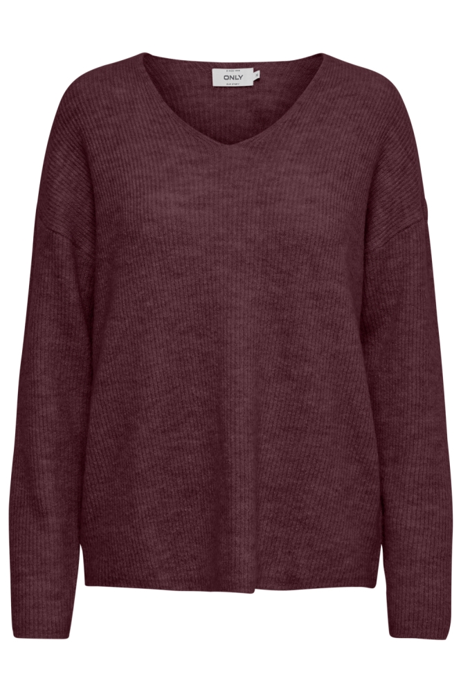 Only bordeaux dames trui | Vooraanzicht