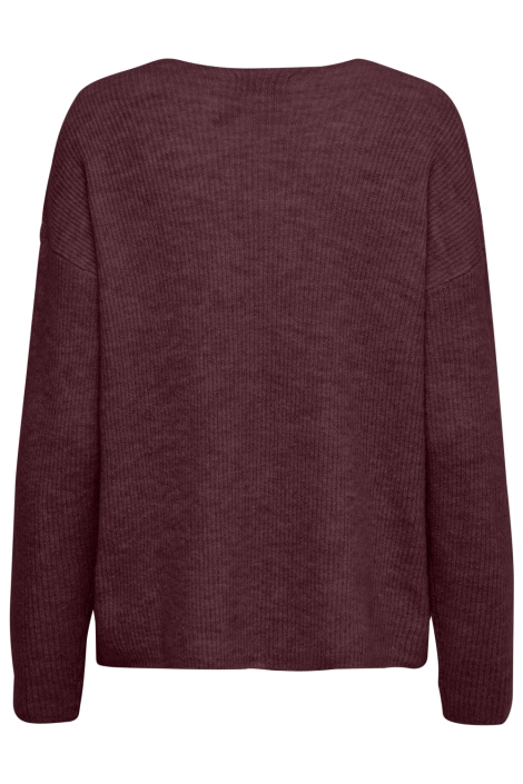 Only bordeaux dames trui | Achteraanzicht