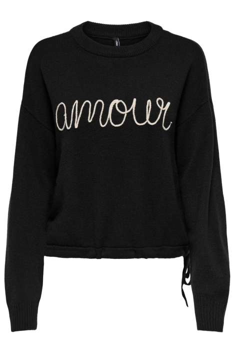 Only zwarte dames trui | Vooraanzicht