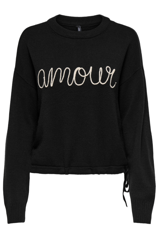 Only zwarte dames trui | Vooraanzicht