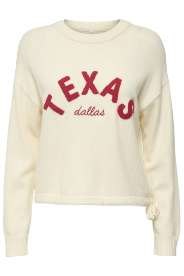 Only Trui ONLKATIA LS TEXT O-NECK CC KNT 15350684 WHITECAP GRAY/TEDDY EMBR