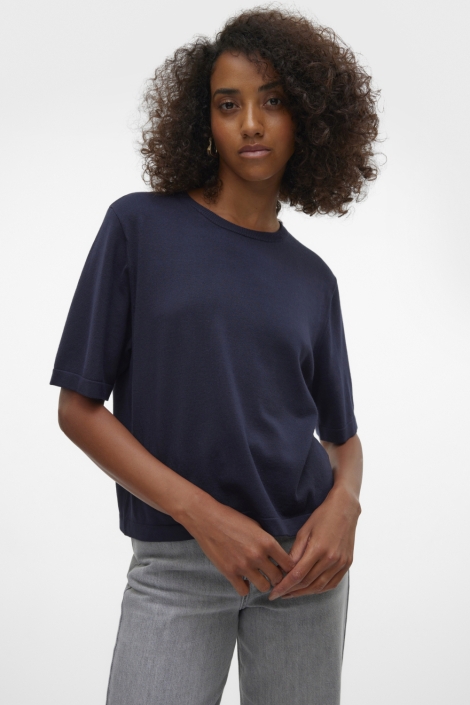 Vero Moda blauwe dames trui | Model vooraanzicht