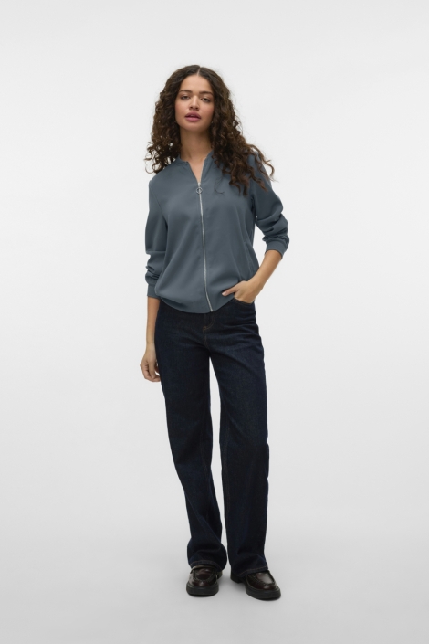 Vero Moda blauwe dames jas | Model vooraanzicht