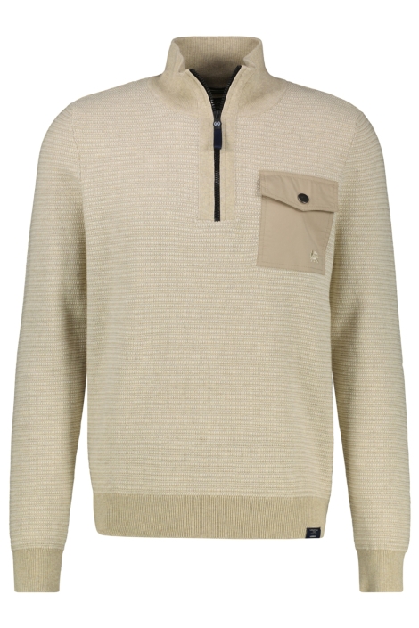 Lerros beige heren trui | Vooraanzicht