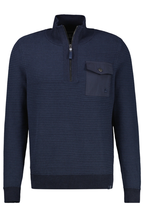 Lerros blauwe heren trui | Vooraanzicht