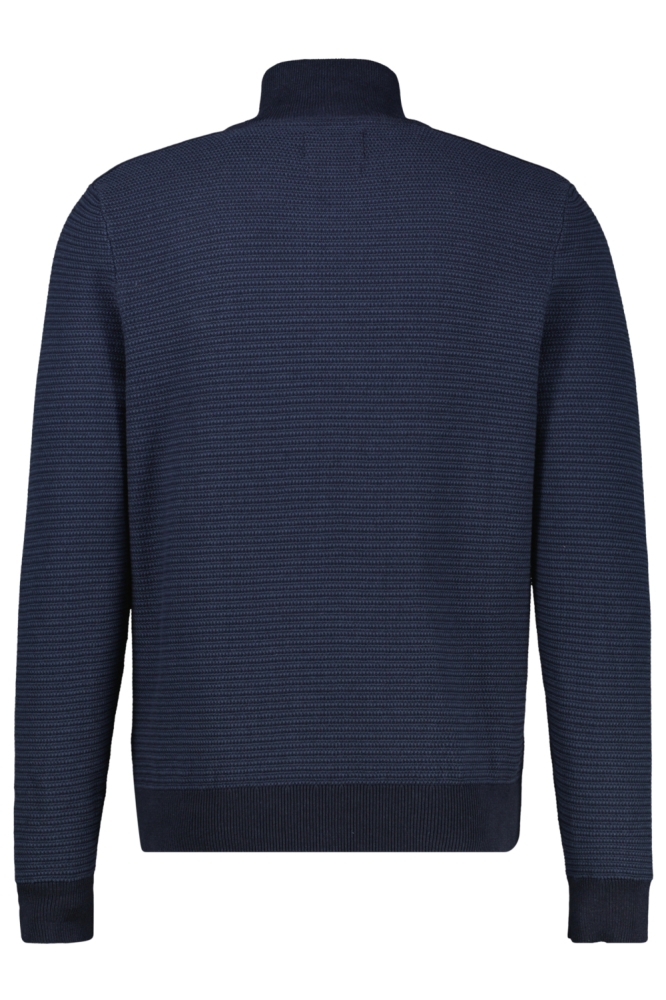 Lerros blauwe heren trui | Achteraanzicht