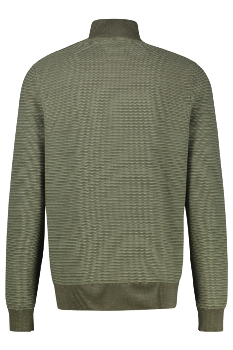 Lerros groene heren trui | Achteraanzicht